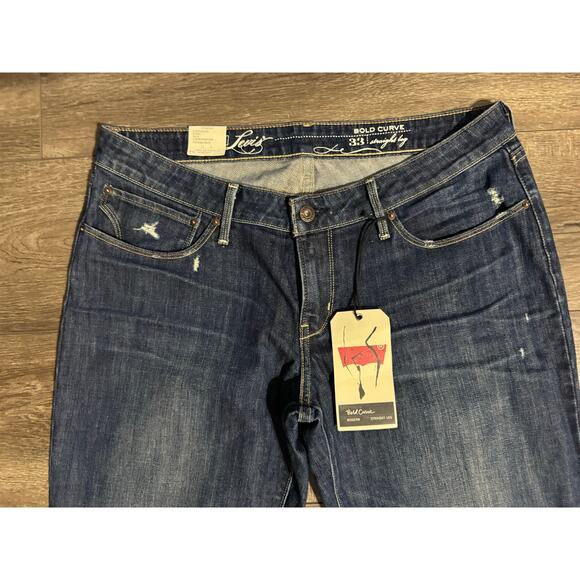 Levi's Bold Curve Straight Leg Dark Wash Jeans Size 33 x 32 NWT - Picture 2 of 10